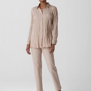 Eileen Fisher High-Waist Tapered Ankle Pants
